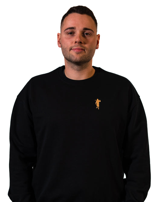 Pullover Schwarz schwer Logo Herren