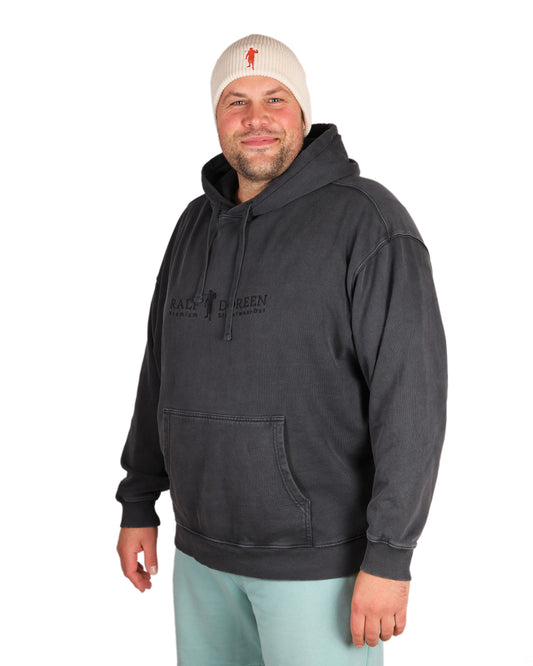 Kapuzenpullover Übergroß Schwarzer Stein