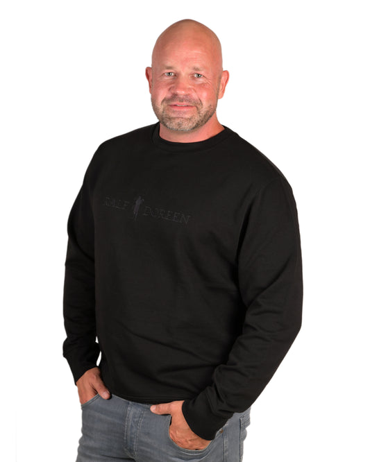 Pullover Schwarz Schriftzug Schwarz Herren