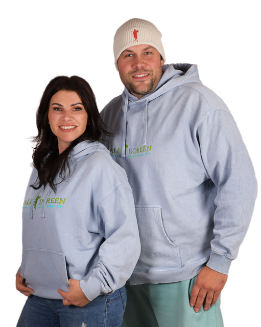 Kapuzenpullover Übergroß Blauer Stein