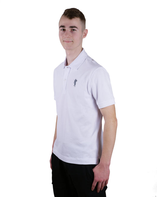 Poloshirt Weiß Logo Herren