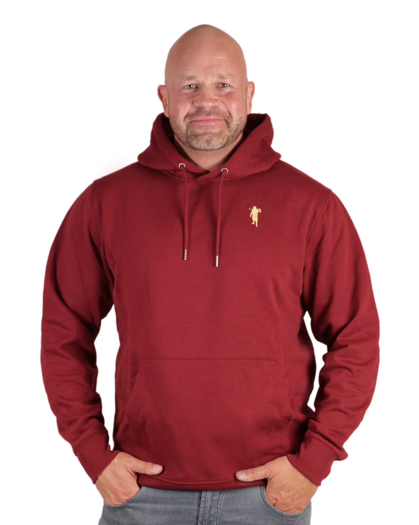 Kapuzenpullover Weinrot Logo Herren