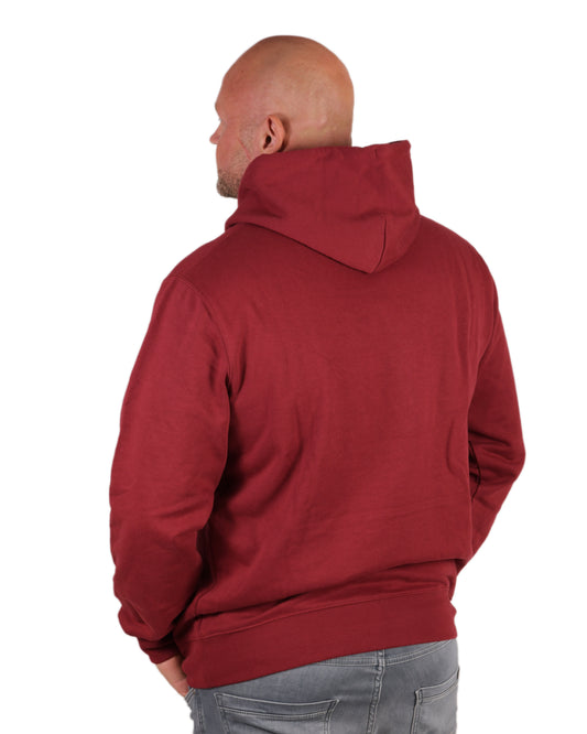 Kapuzenpullover Weinrot Logo Herren