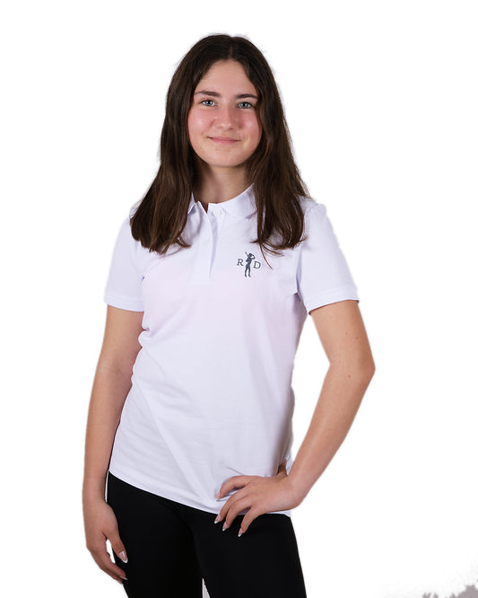 Poloshirt Weiß R&D Logo Damen
