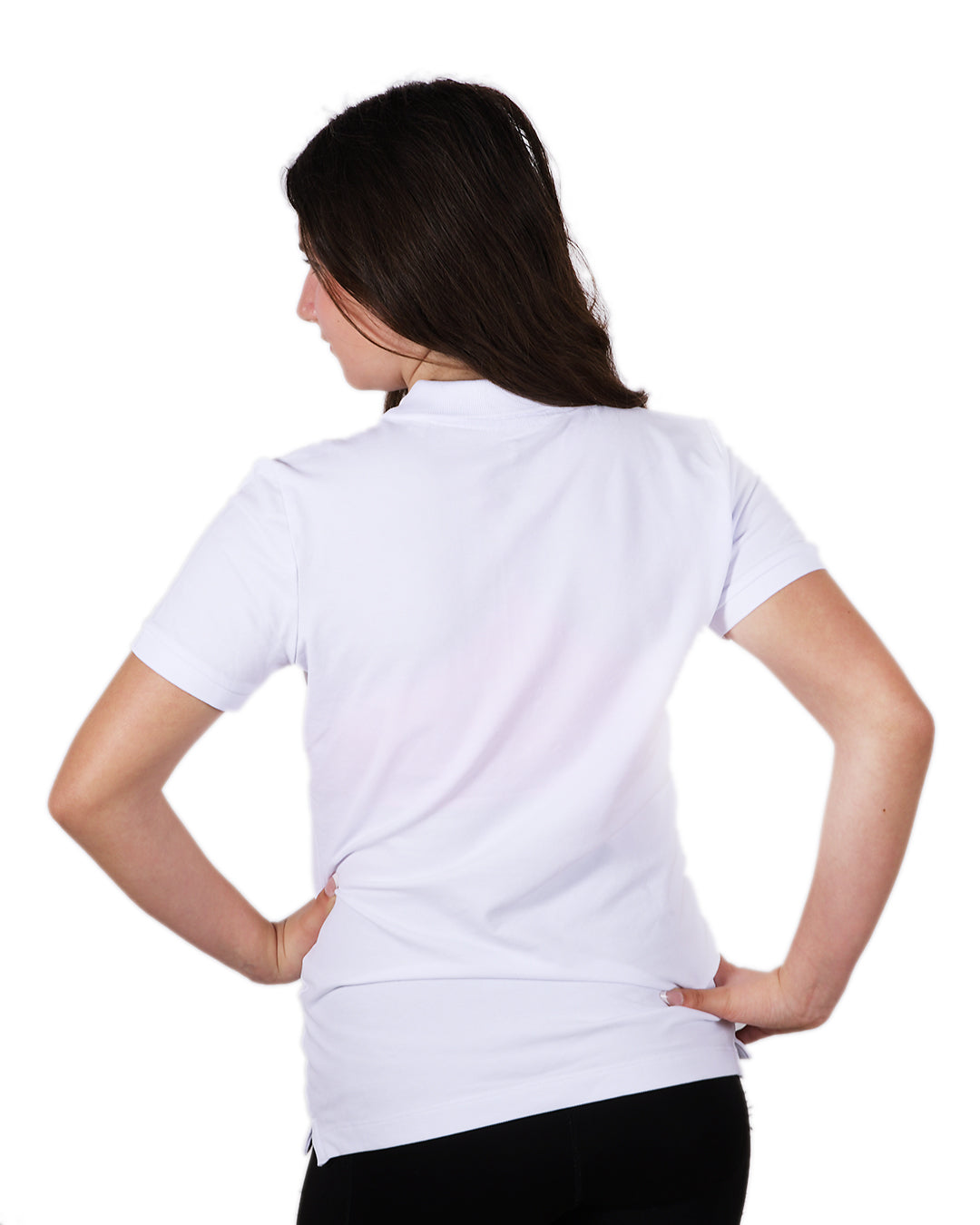 Poloshirt Weiß R&D Logo Damen