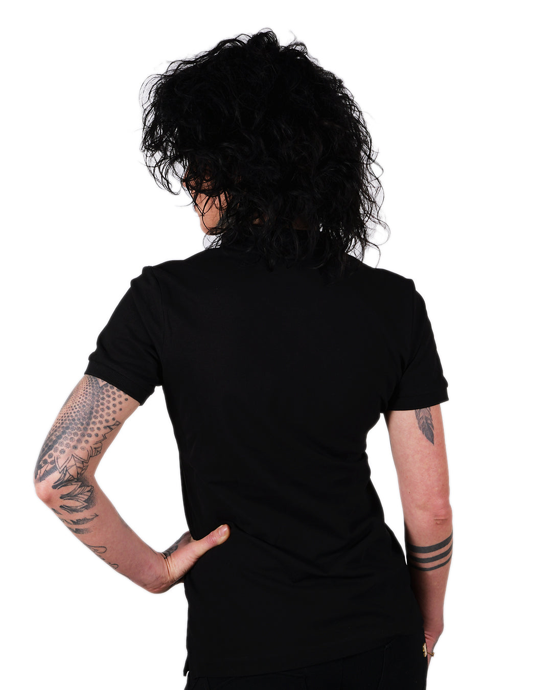 Poloshirt Schwarz R&D Logo Damen