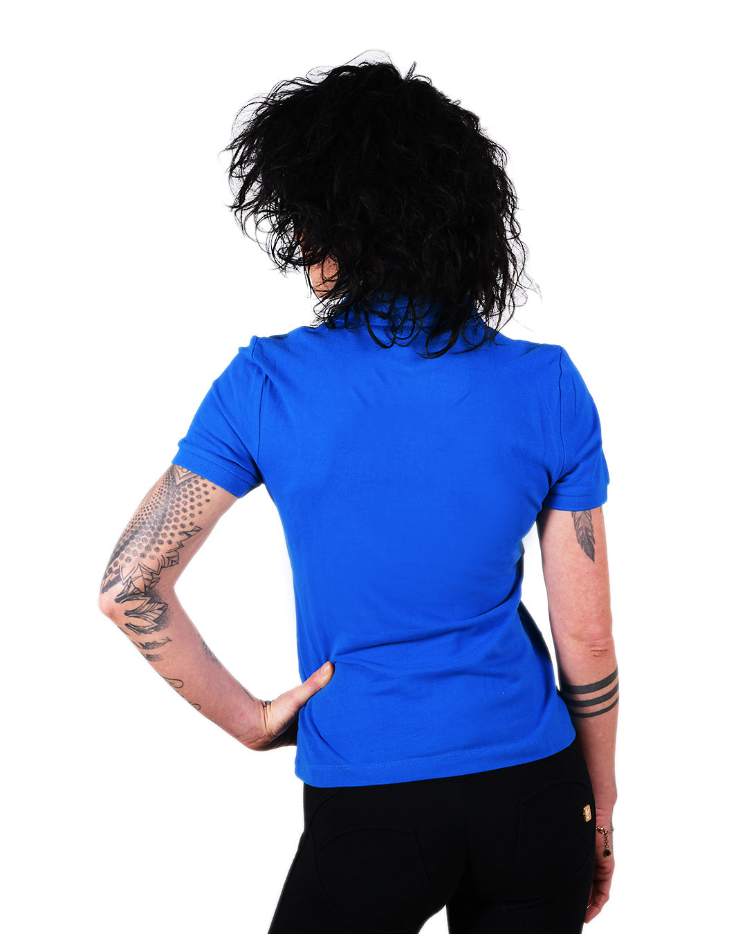Poloshirt Königsblau Logo Damen