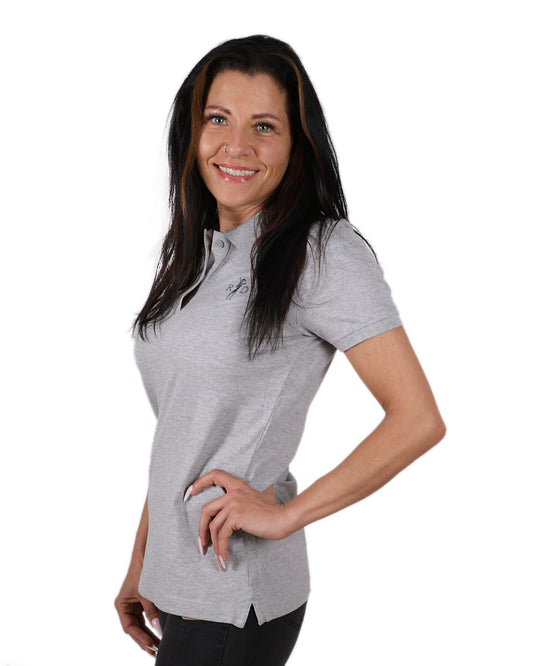 Poloshirt Grau R&D Logo Damen