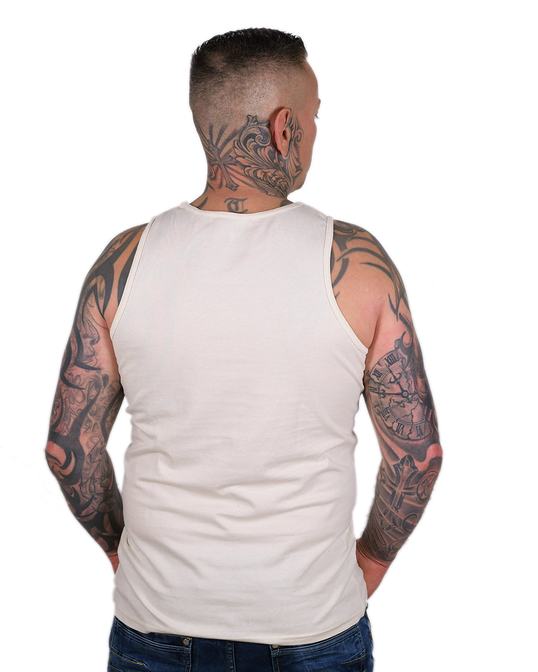 Krafthemd Creme Herren Logo