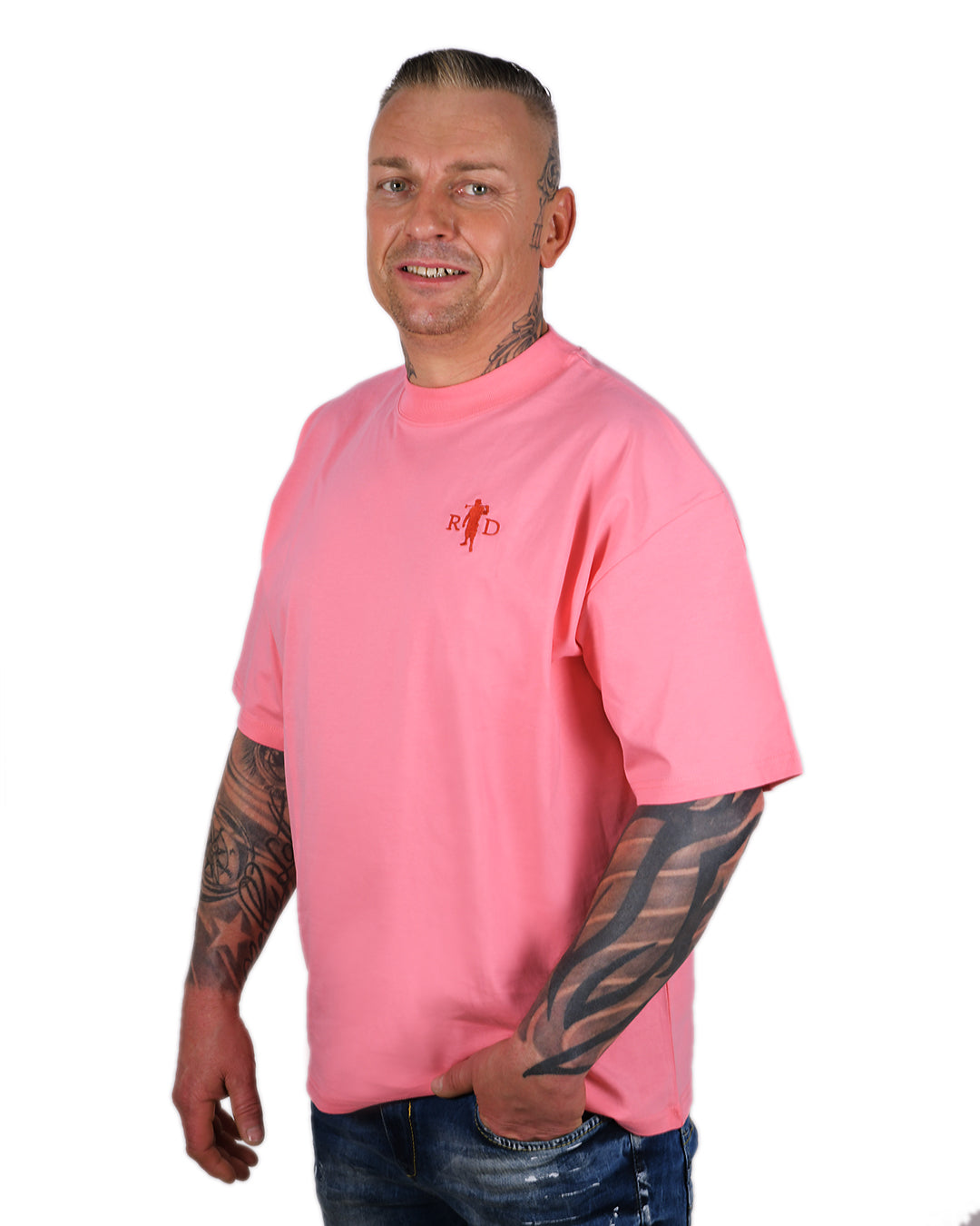 Nicki Übergroß Pink Logo + Rückendruck Herren