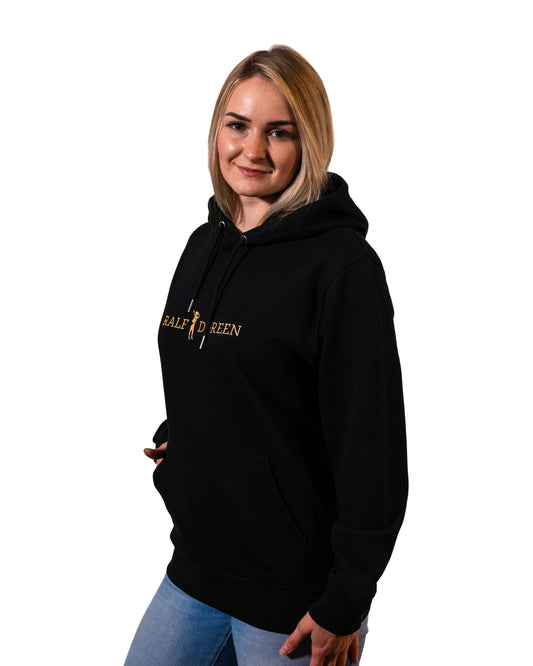 Kapuzenpullover Schwarz Schriftzug Damen