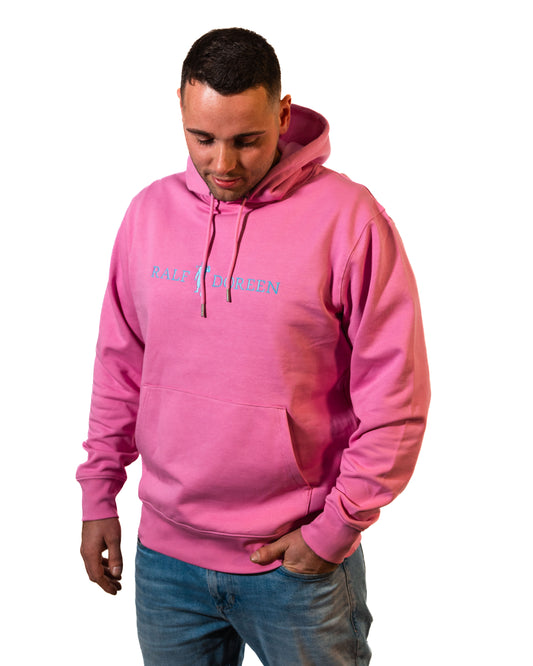 Kapuzenpullover Kaugummi Pink Schriftzug Herren