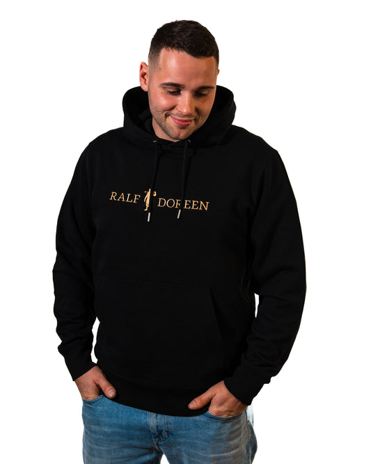 Kapuzenpullover Schwarz Schriftzug Herren