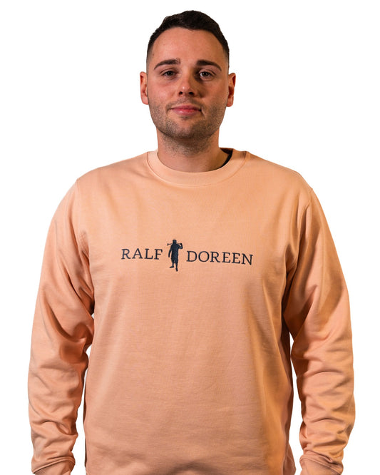 Pullover Aprikose Schriftzug Herren