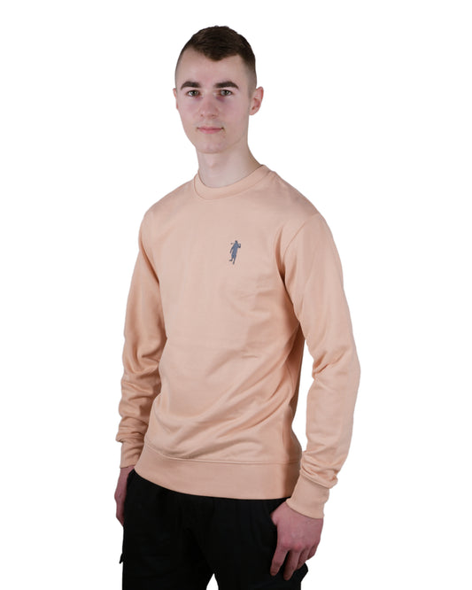 Pullover Aprikose Logo Herren