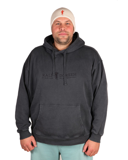 Kapuzenpullover Übergroß Schwarzer Stein