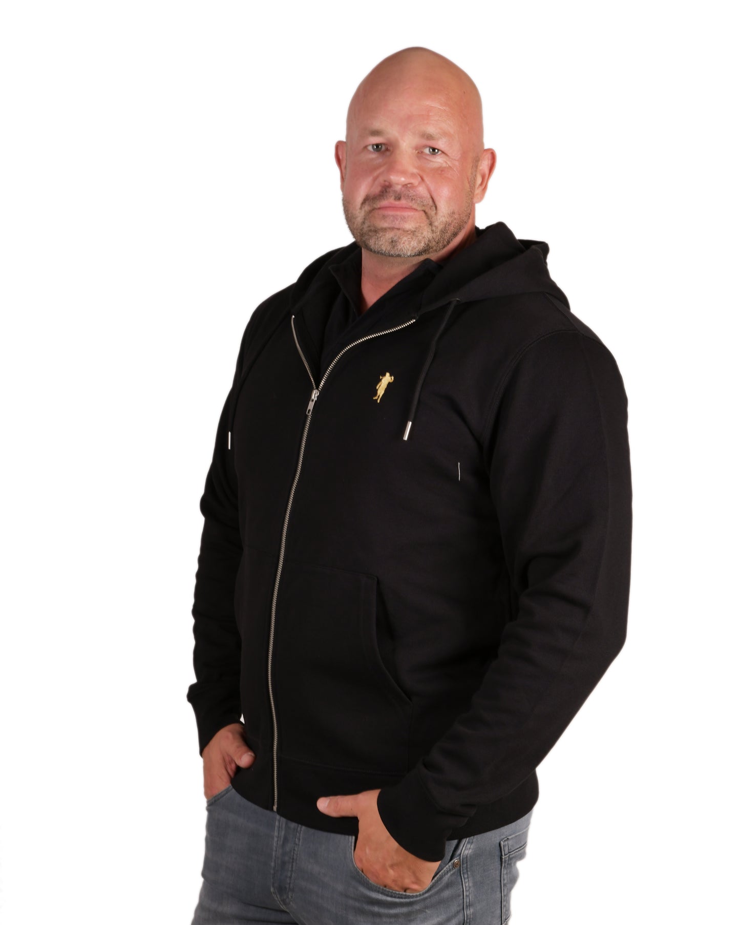 Kapuzen Jacke Schwarz Logo Herren