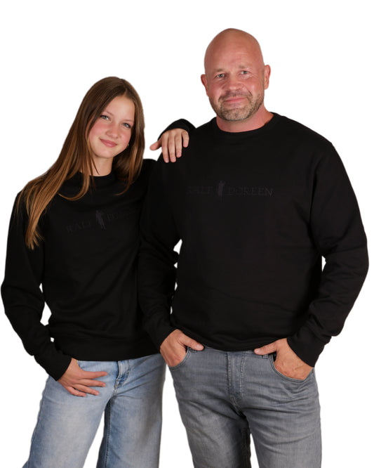 Pullover Schwarz Schriftzug Schwarz Herren