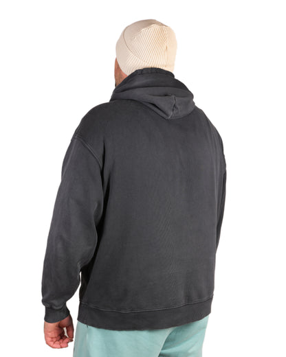 Kapuzenpullover Übergroß Schwarzer Stein