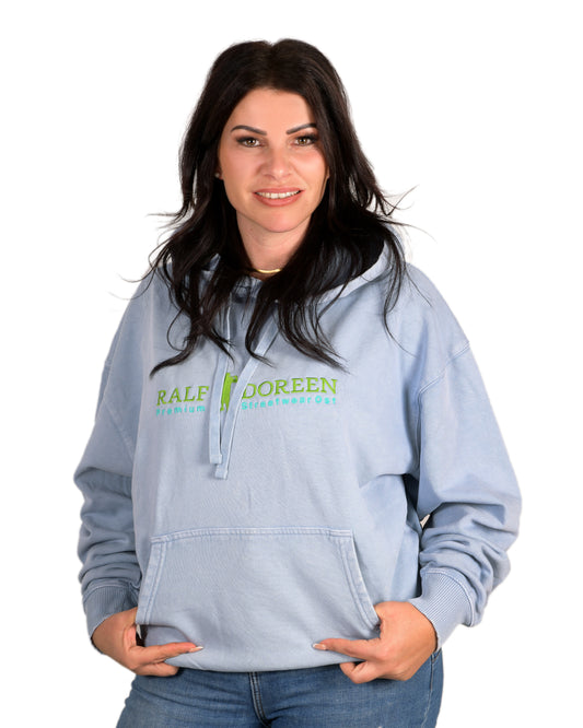 Kapuzenpullover Übergroß Blauer Stein