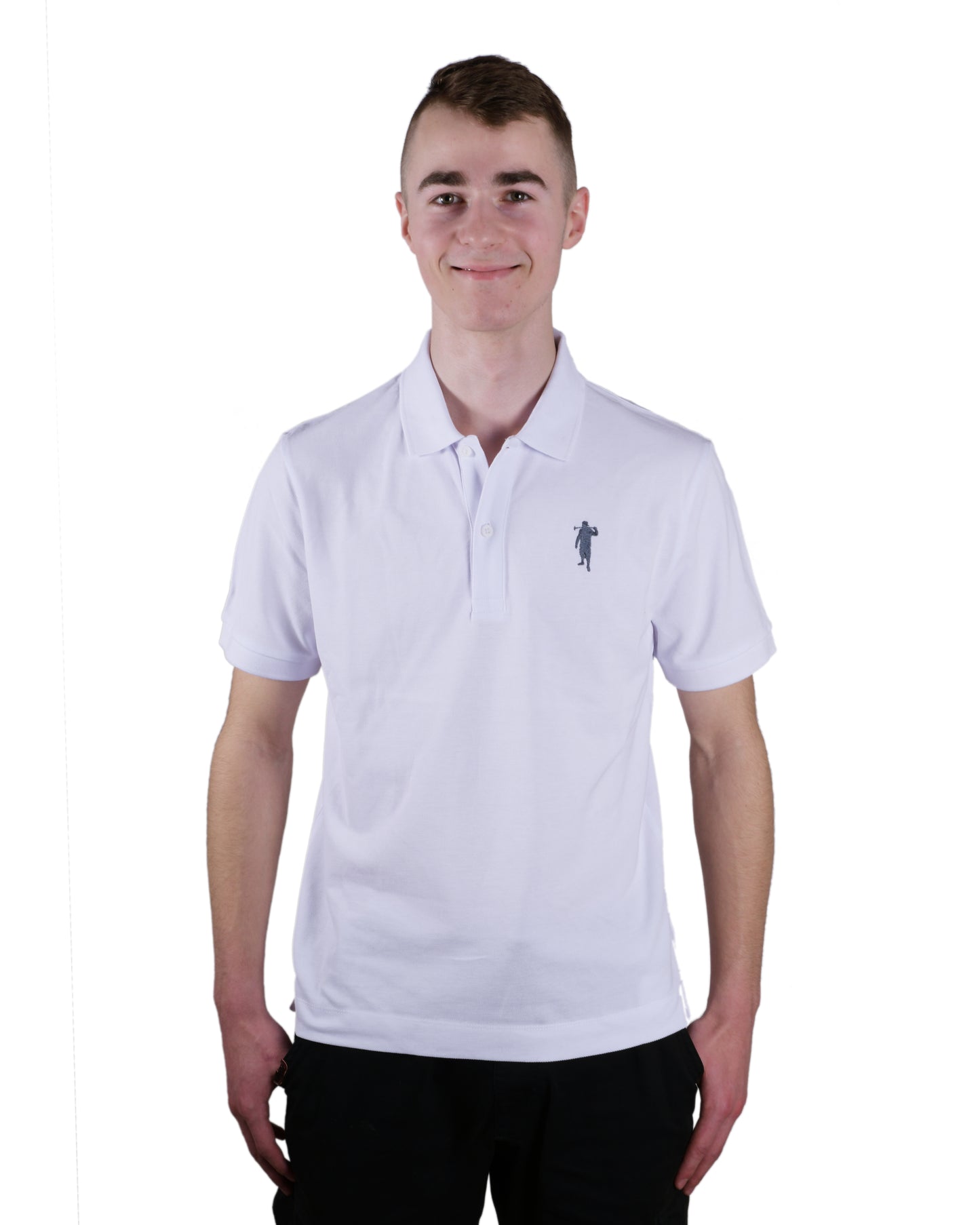 Poloshirt Weiß Logo Herren