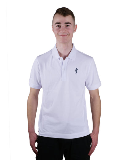 Poloshirt Weiß Logo Herren