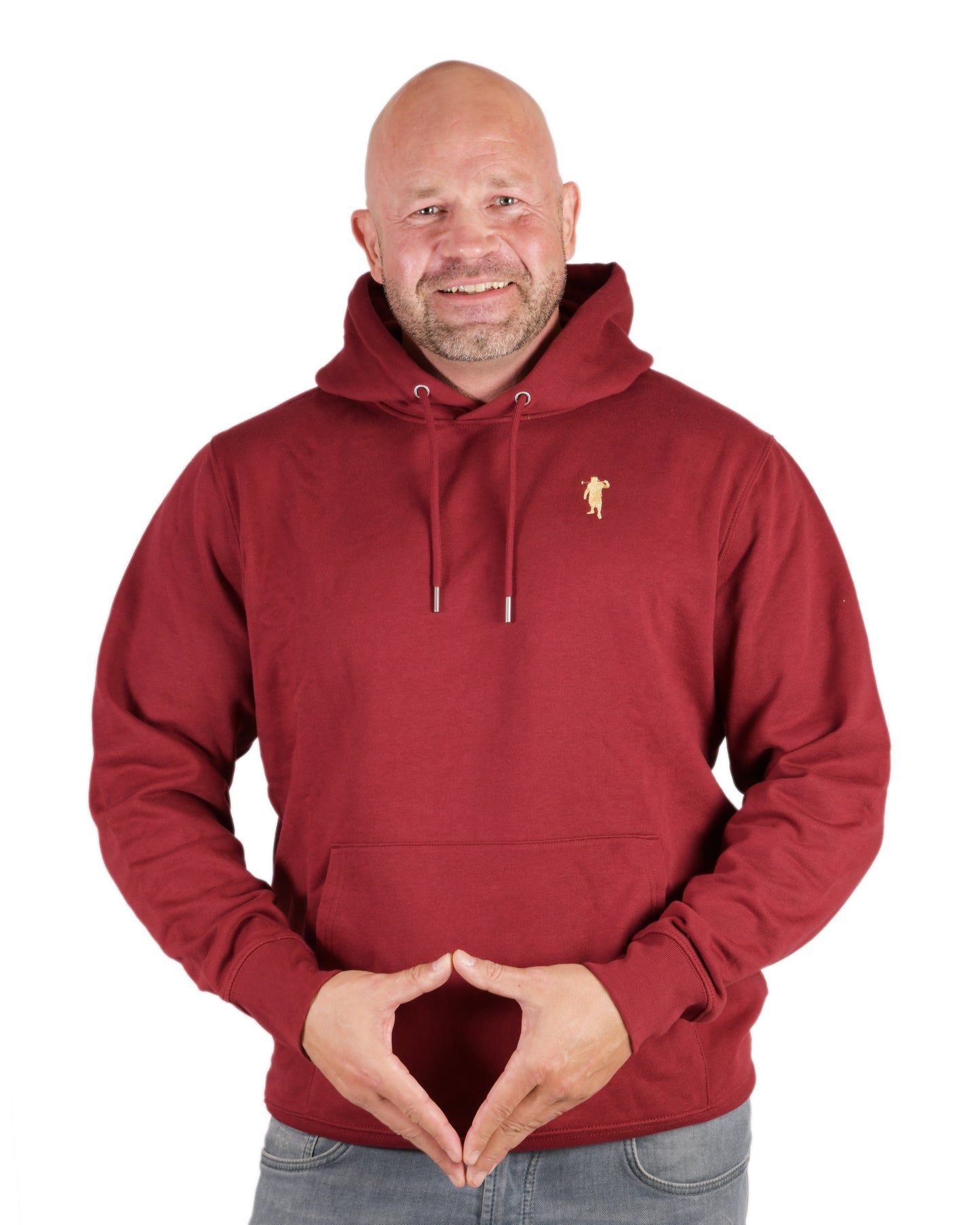 Kapuzenpullover Weinrot Logo Herren