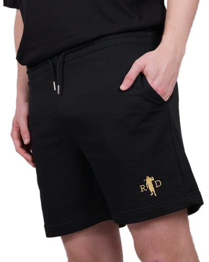 Turnhose Kurz mit Arschtasche  Schwarz R&D Logo