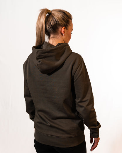 Kapuzenpullover Khaki Schriftzug Damen