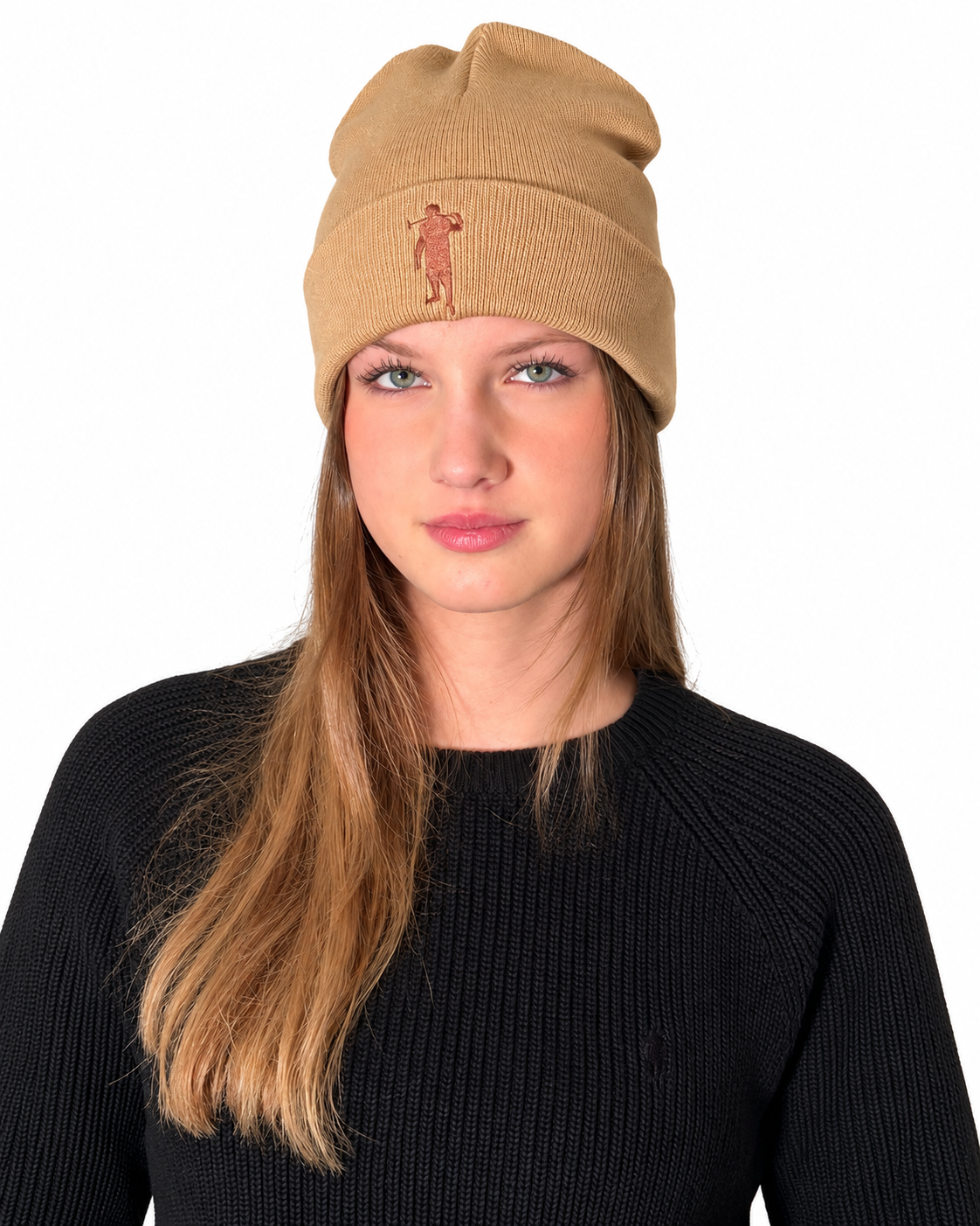 Mütze leicht Mocca Logo