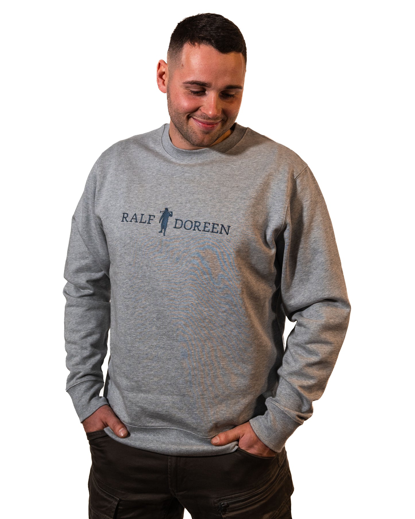 Pullover Grau Schriftzug Herren