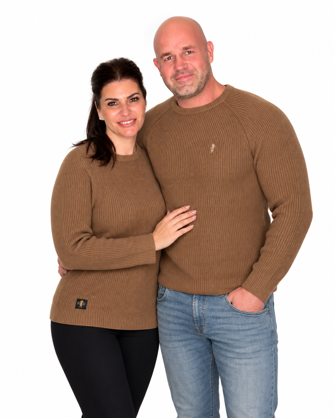 Pullover Grober Strick Toffee Logo