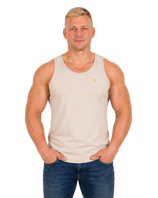 Krafthemd Creme Herren Logo