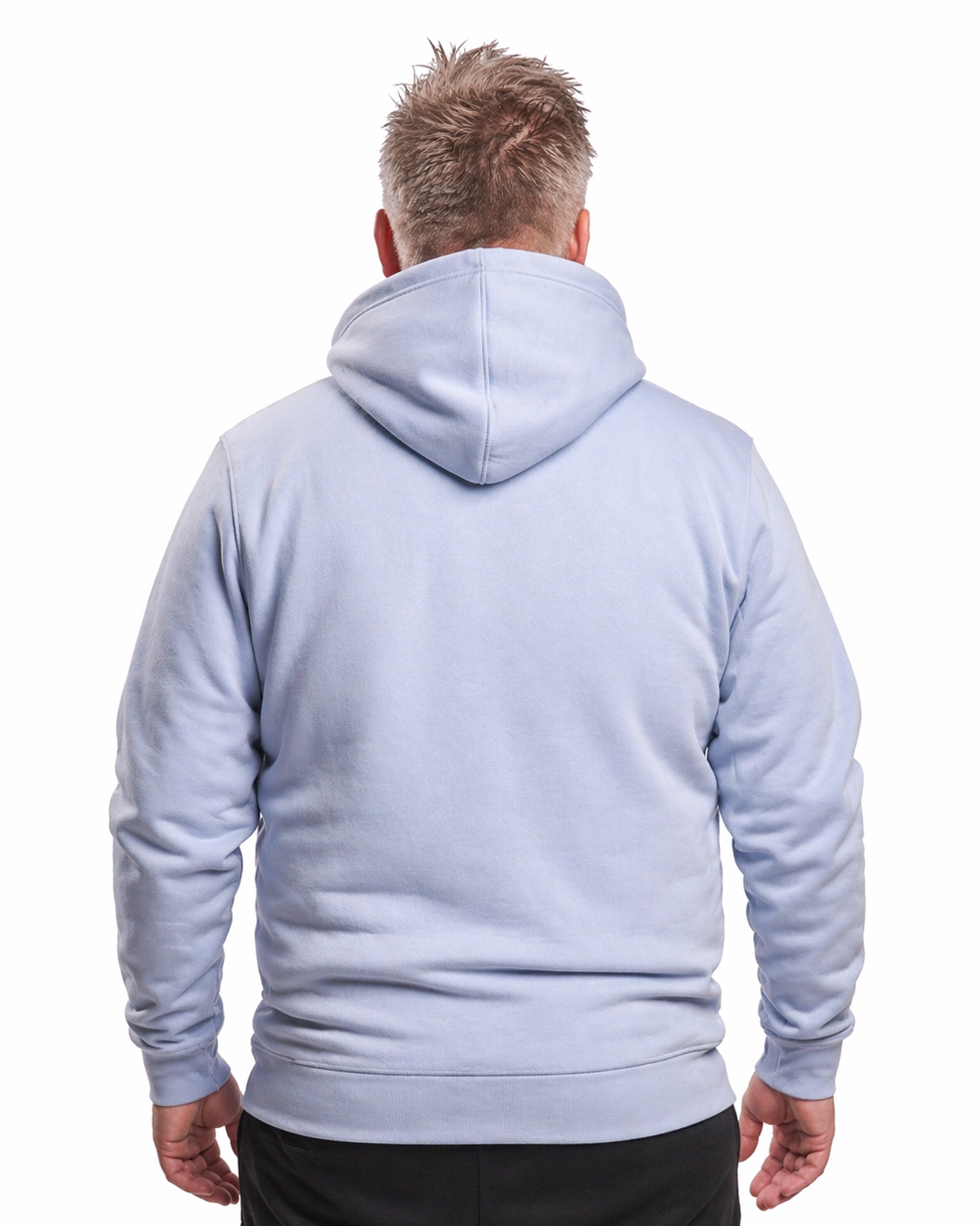 Kapuzenpullover Eisblau Schriftzug